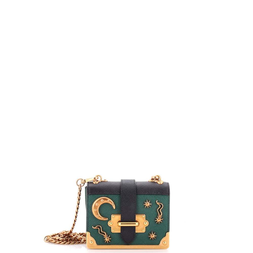 Prada Cahier Crossbody Bag Embellished #269581P10B - Picture 1 of 6